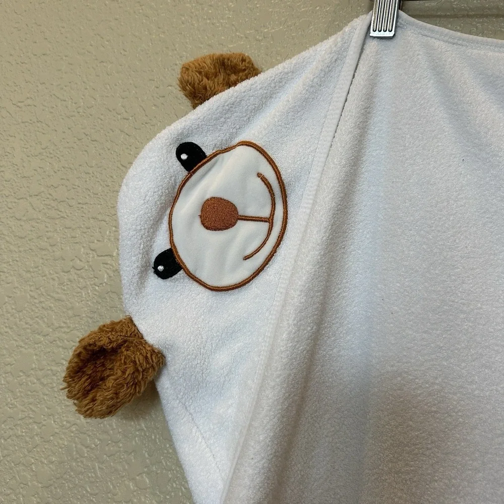 Bear Baby 100% Bamboo Hoody Bath Towel‎ White